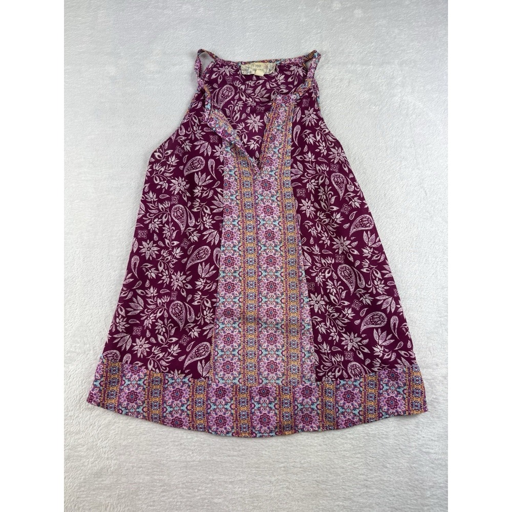 Pink Republic Sleeveless Top Size Small Pink Floral Boho Summer Tank